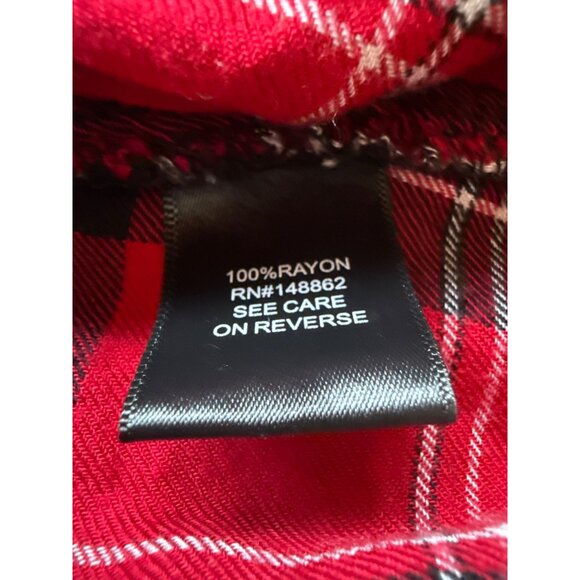 Red & Black Plaid Button-Up Shirt Size 1 By Torrid - Picture 8 of 9